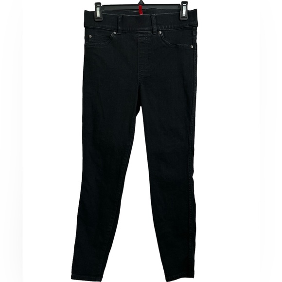 SPANX Ankle Skinny Jeans Womens Small Washed‎ Black Stretch Pull On - Picture 1 of 5